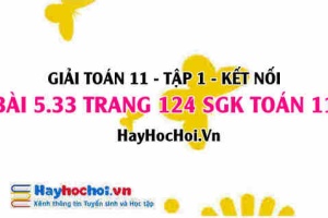 Giải bài 5.33 trang 124 Toán 11 tập 1 SGK Kết nối tri thức